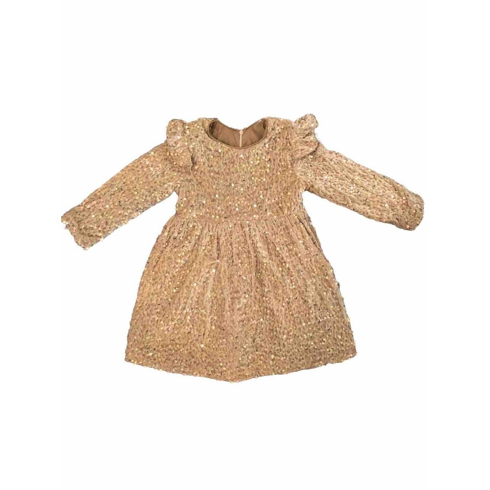 4T Gold Sparkly Dress
